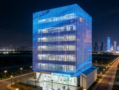 SHLED luminează Etiopia: ecranul cu plasă LED transparent de 1170㎡ debutează ...